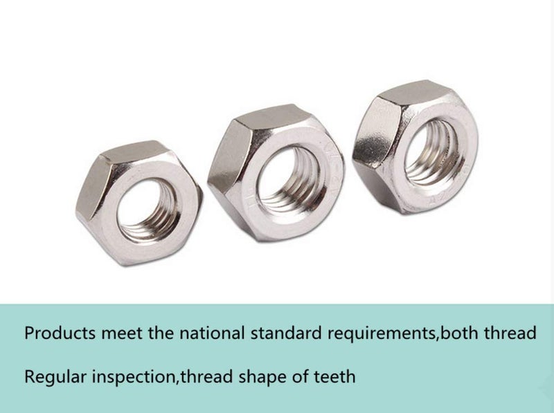 RuoFeng Stainless Steel Hex Nut Pack of 50 (M6) - Image 4